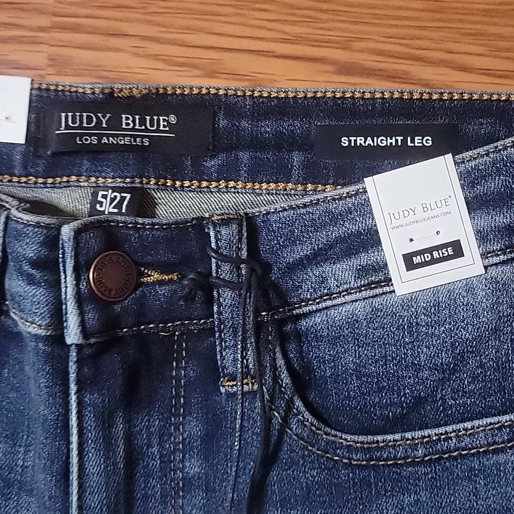 *HP* NEW Judy Blue Straight Leg Distressed Jeans - Picture 3 of 4